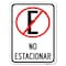 Signmission Spanish Parking No Estacionar No Parking W/ Graphic Heavy-Gauge Alum Parking, 18" H, A-1824-22882 A-1824-22882 - alternate 1